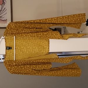 Bell long sleeve , tie front blouse